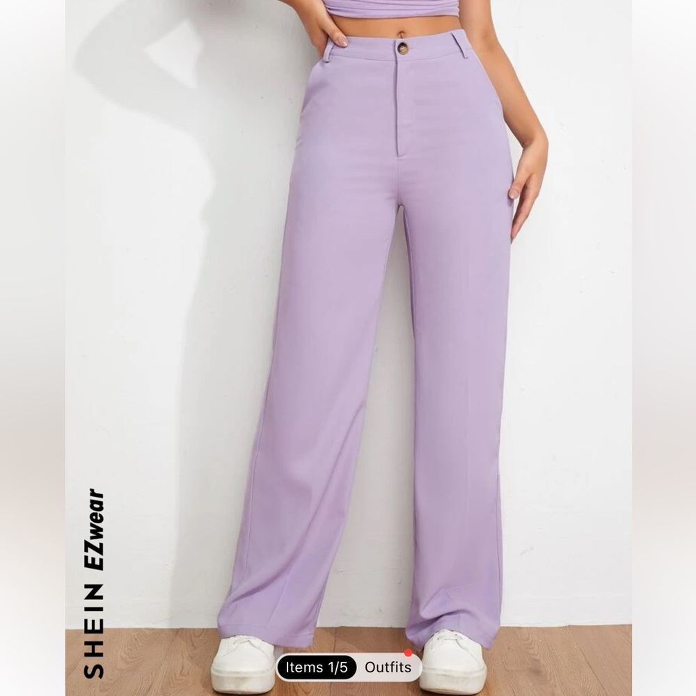 SHEIN Purple straight leg pant